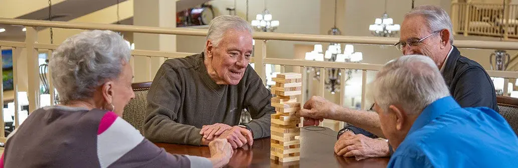 Cardinals Perch hawthorn senior living seniors playing games