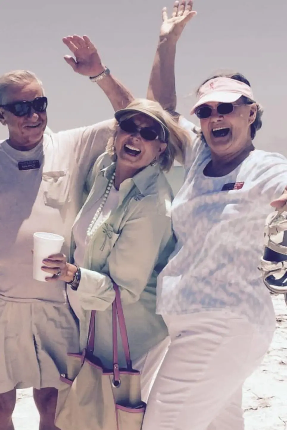 Seniors celebratings while out