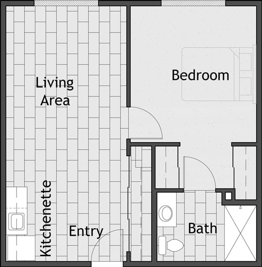 One-Bedroom Apartment floor plan layout